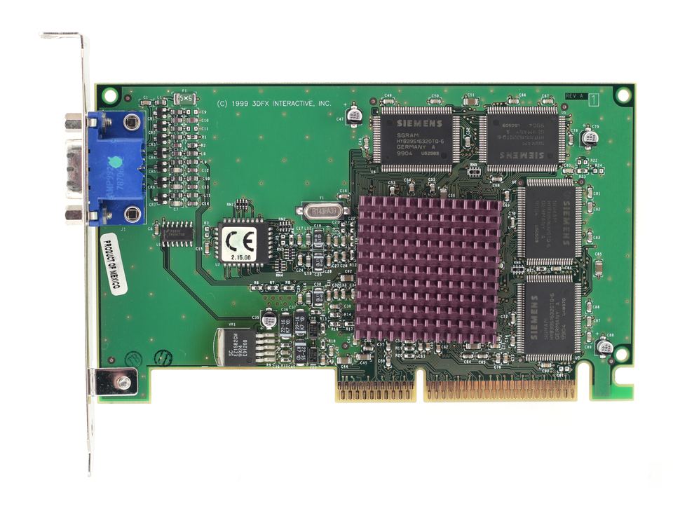Front view of 3dfx Velocity 100 board
