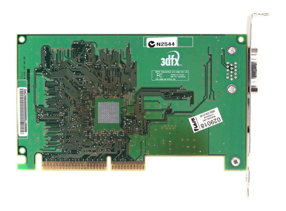 Rear view of 3dfx Velocity 100 board