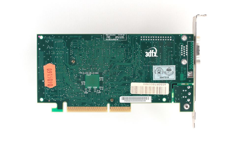 Rear view of 3dfx Voodoo 3 3000 AGP board