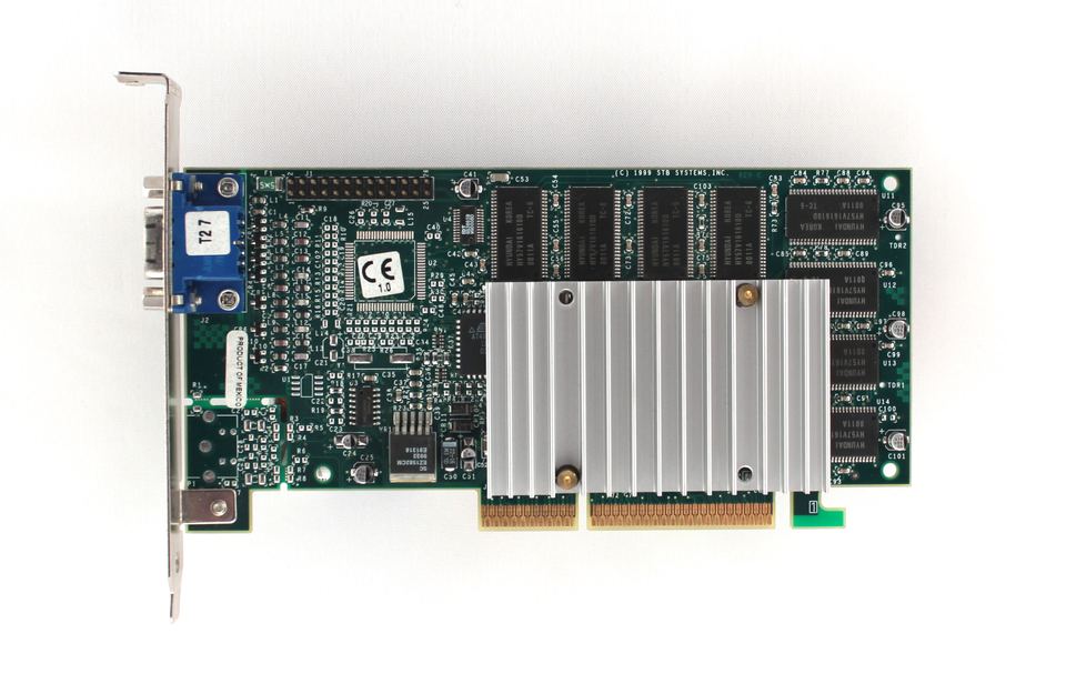Representative 3dfx Voodoo 3 3000 AGP board physical card, photographed from the front