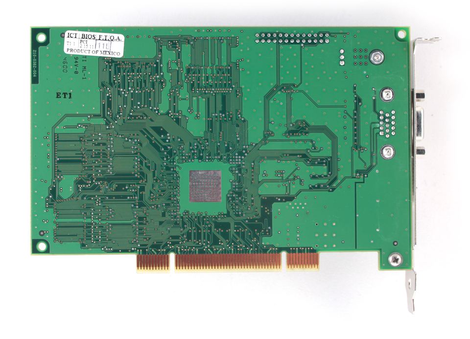 Rear view of 3dfx Voodoo 3 3000 PCI board