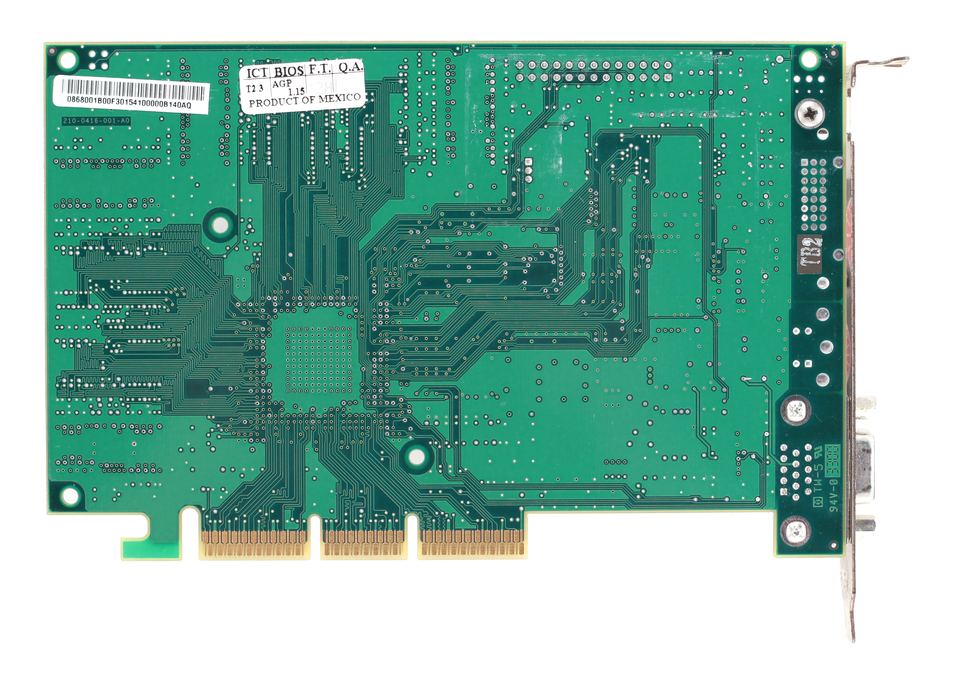 Rear view of 3dfx Voodoo 4 4500 AGP board