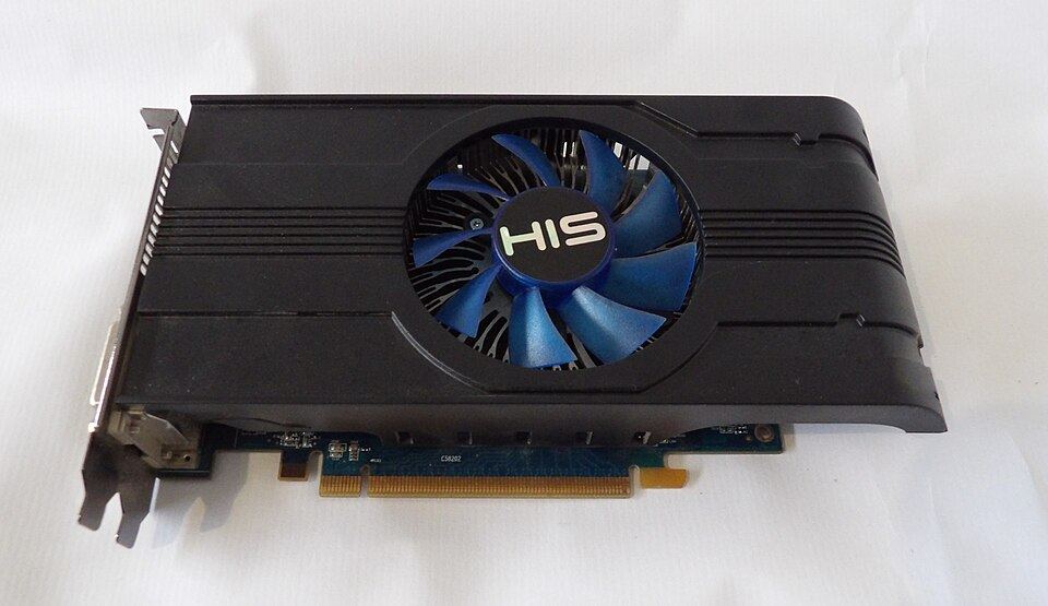 Representative HIS Radeon HD 7790 board physical card, photographed from the front