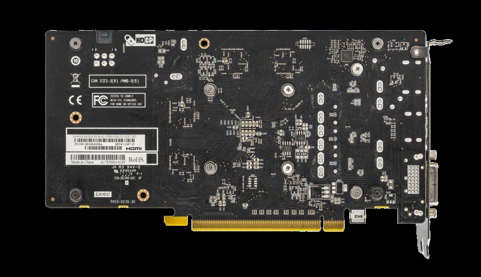 Representative Sapphire Radeon RX 560 4 GB GDDR5 board physical card, photographed from the front