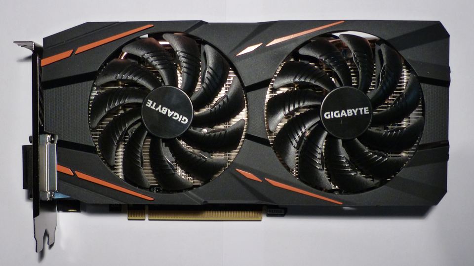 Representative Gigabyte Radeon RX 570 Gaming 4G board physical card, photographed from the front