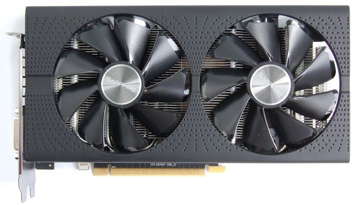 Representative Sapphire Pulse Radeon RX 580 board physical card, photographed from the front