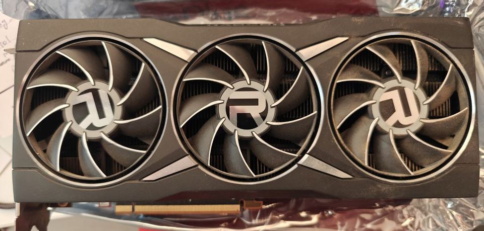 Representative AMD Radeon RX 6800 XT board physical card, photographed from the front
