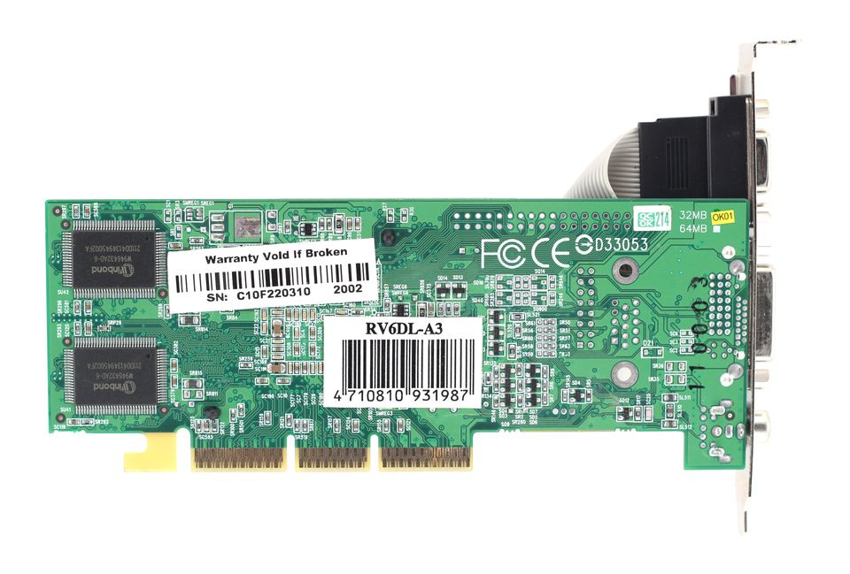 Rear view of ATI Radeon 7000 board