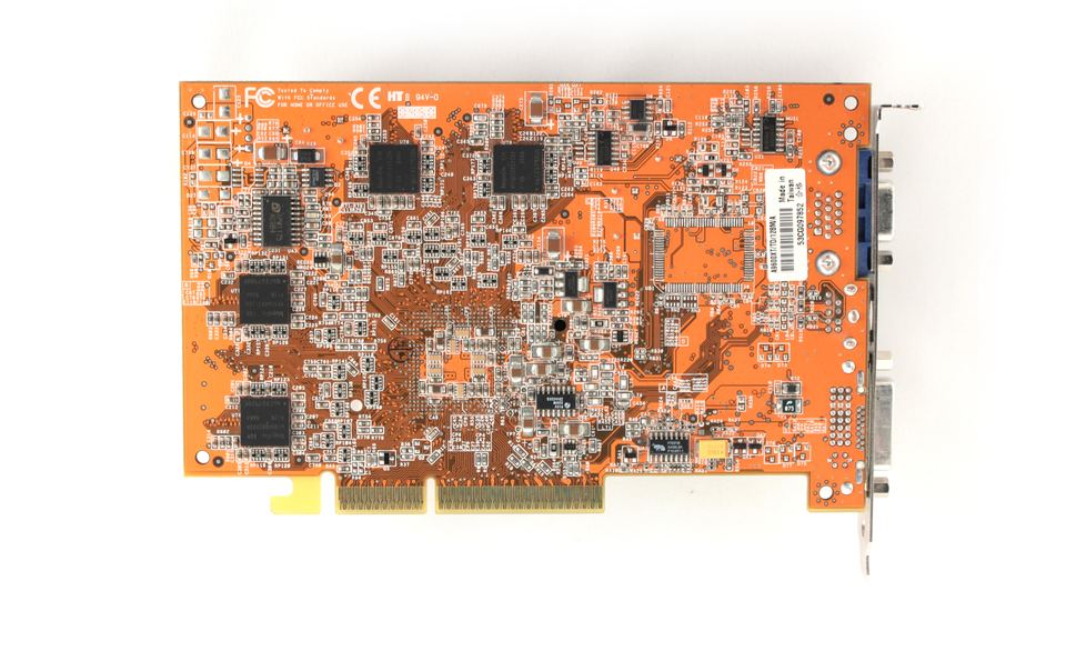 Rear view of ATI Radeon 9600 XT board