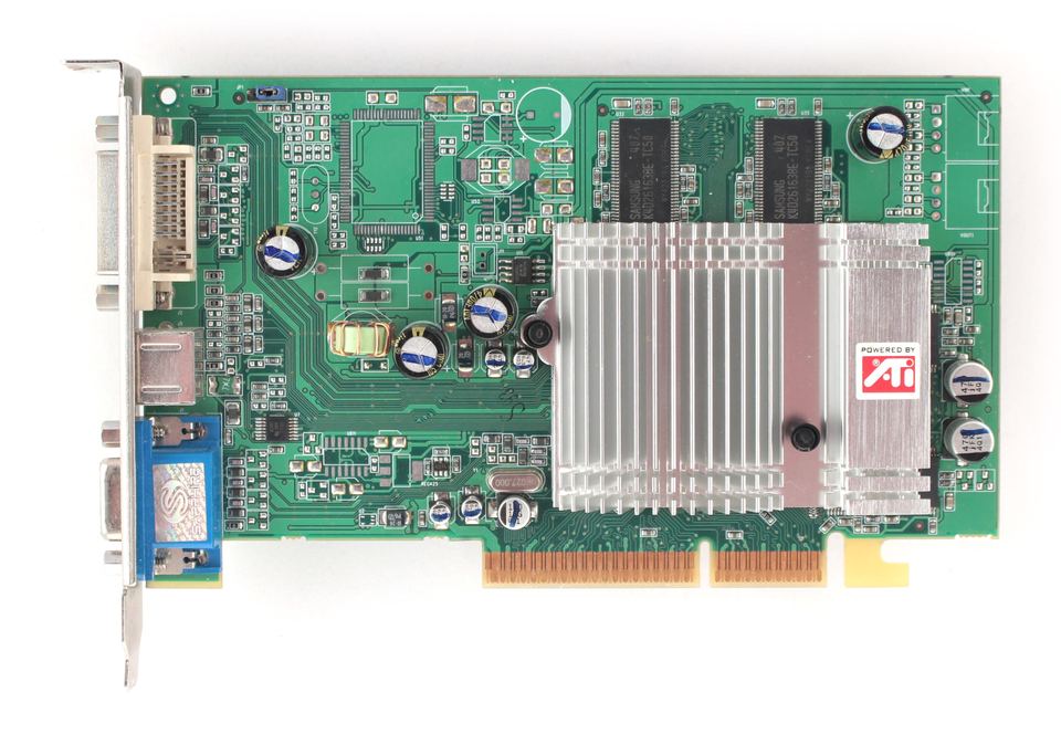 Representative ATI Radeon 9600 board physical card, photographed from the front