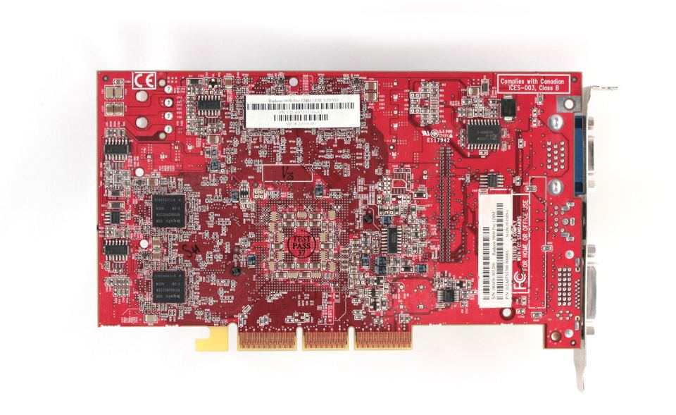 Rear view of ATI Radeon 9800 Pro board