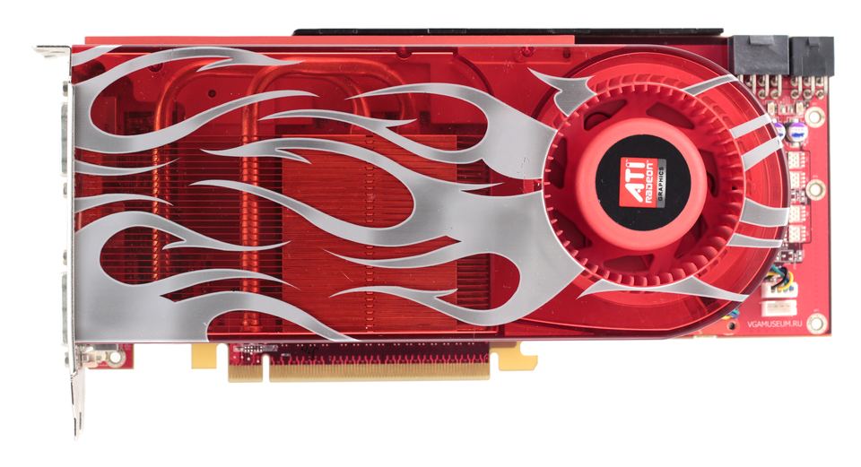 Representative ATI Radeon HD 2900 XT engineering sample PCIe board physical card, photographed from the front
