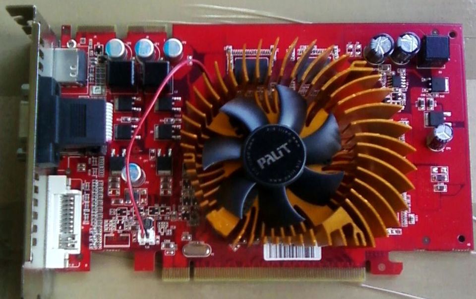 Representative Palit Radeon HD 4670 board physical card, photographed from the front
