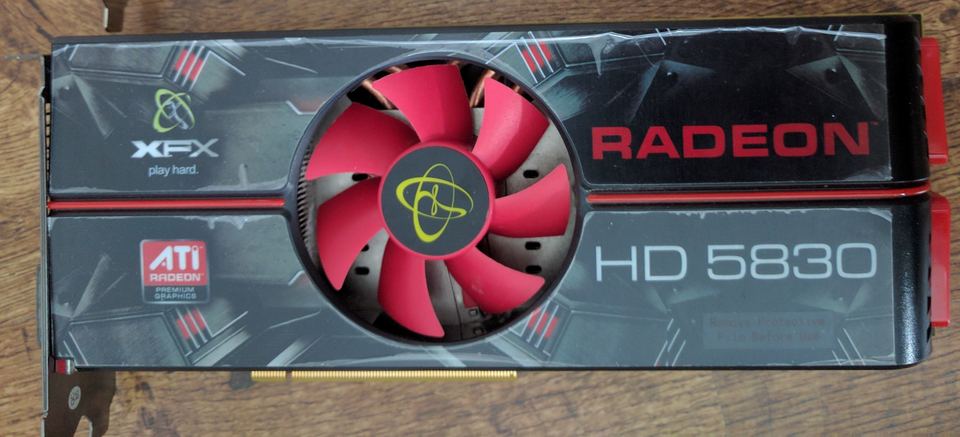 Representative XFX Radeon HD 5830 physical card, photographed from the front