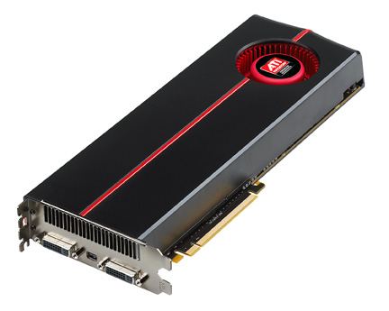 AMD product image of an ATI Radeon HD 5970 graphics card