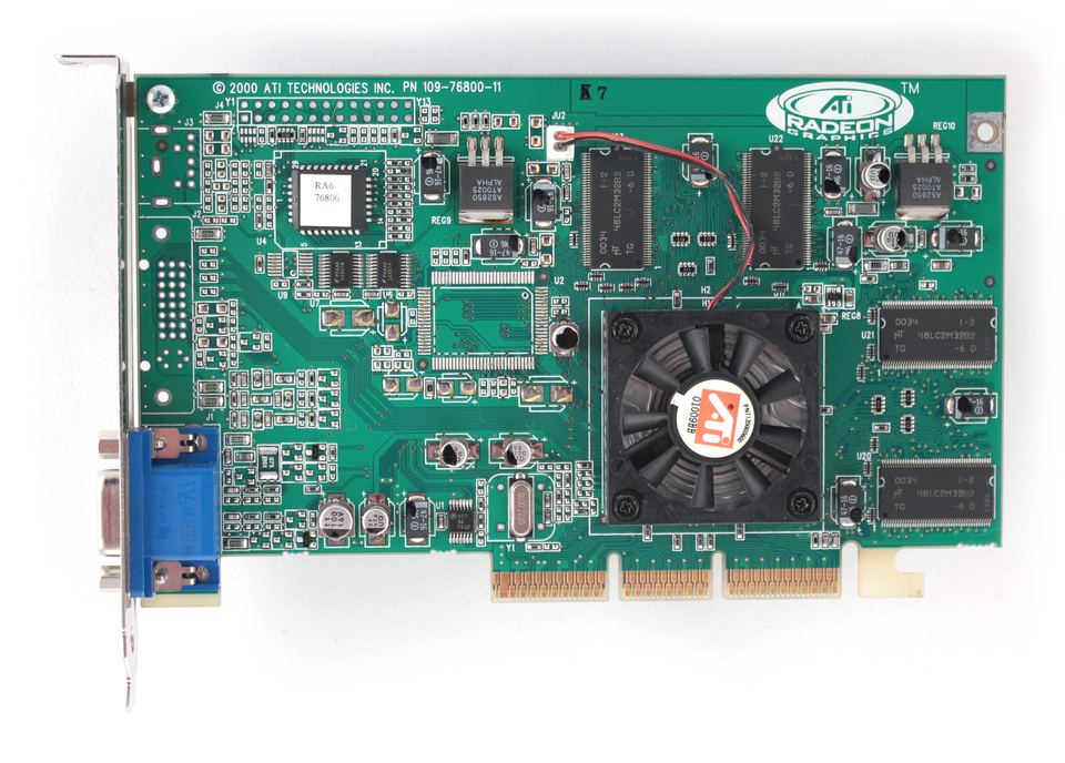 Front view of ATI Radeon SDR board