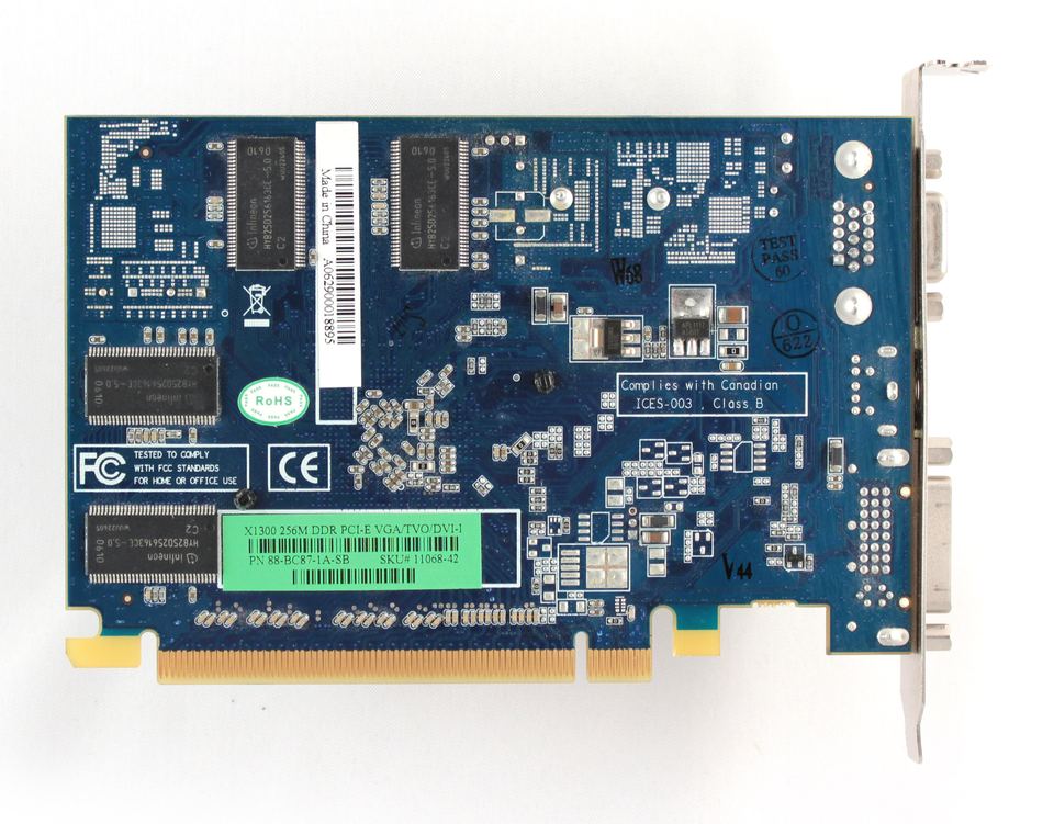 Rear view of ATI Radeon X1300 board