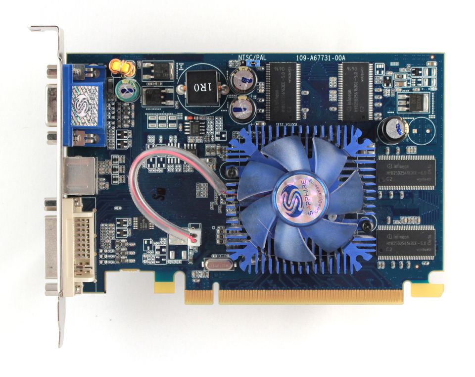 Representative ATI Radeon X1300 board physical card, photographed from the front