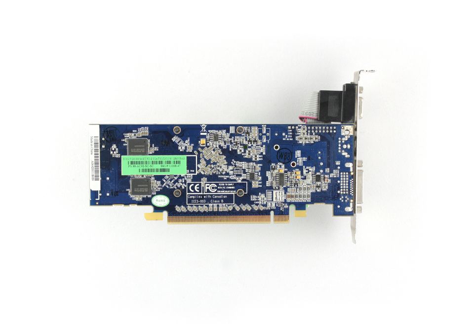 Rear view of ATI Radeon X1550 board