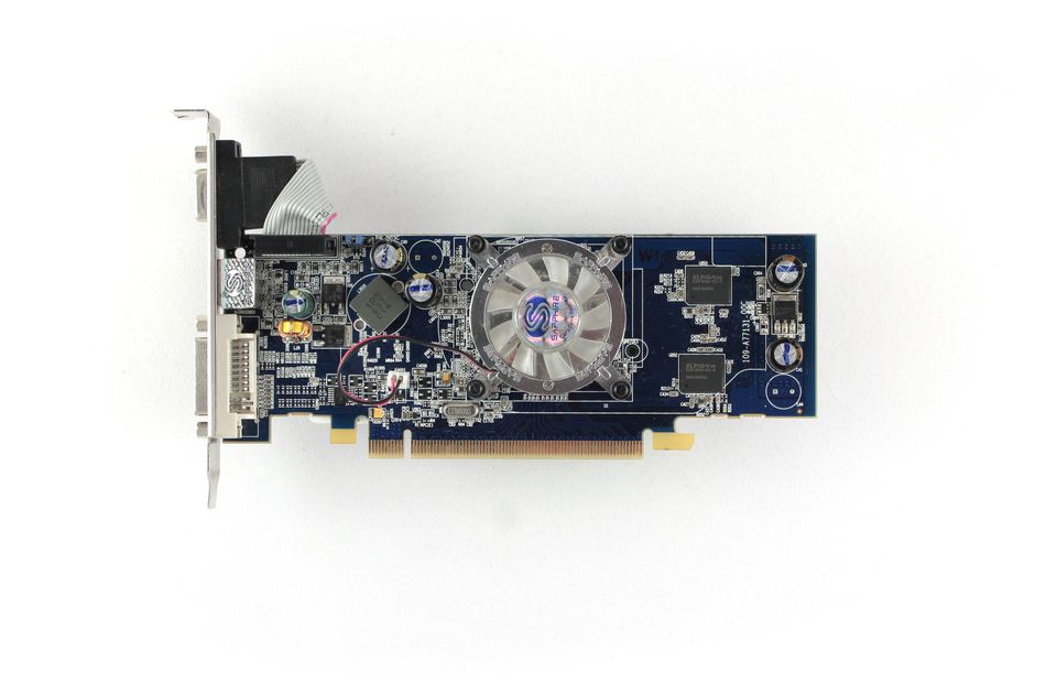 Representative ATI Radeon X1550 board physical card, photographed from the front