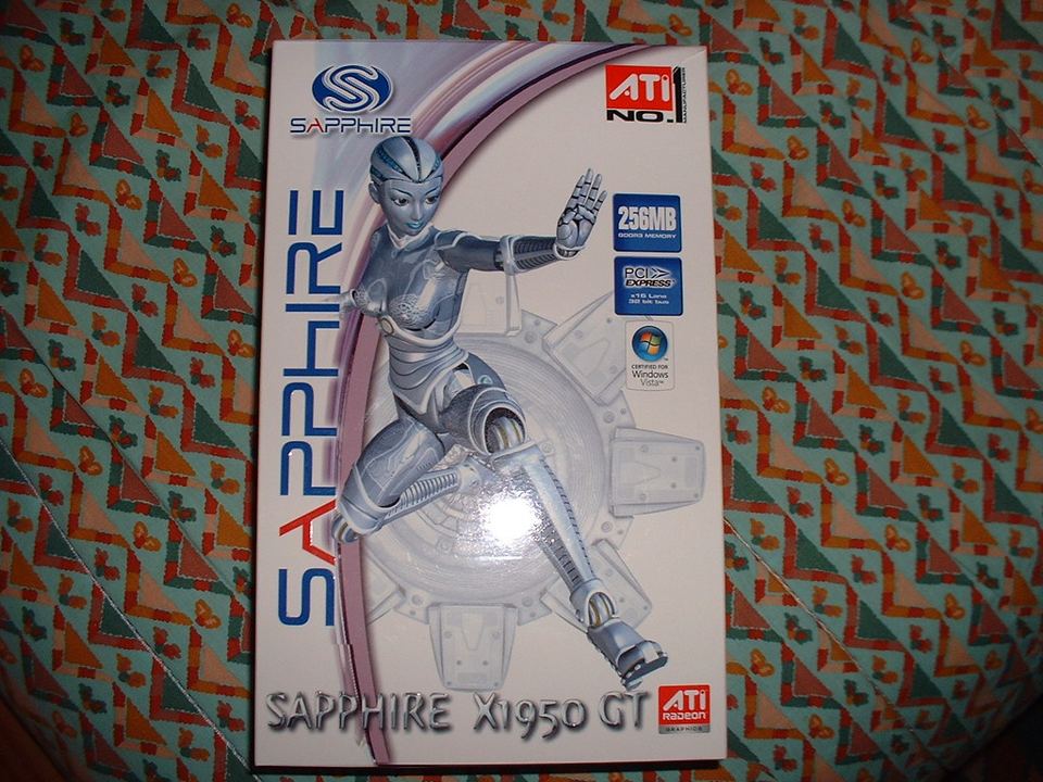 Packaging of Sapphire Radeon X1950 GT 256 MB retail packaging