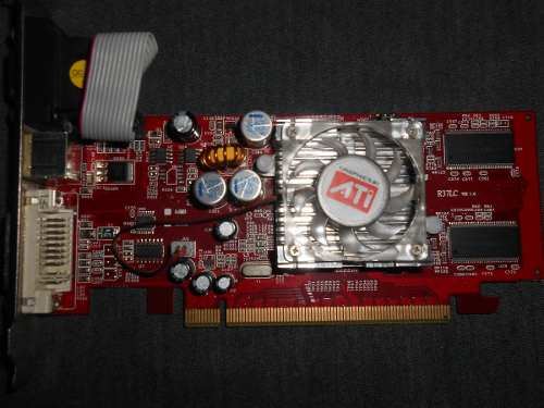 Representative PowerColor ATI Radeon X300 SE PCIe board physical card, photographed from the front