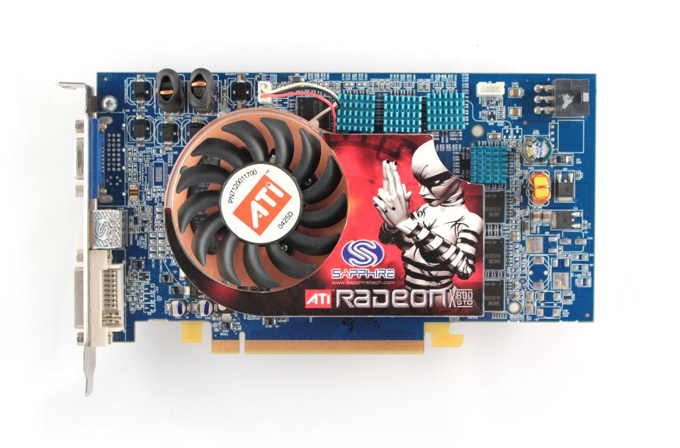 Representative Sapphire Radeon X800 GTO board physical card, photographed from the front