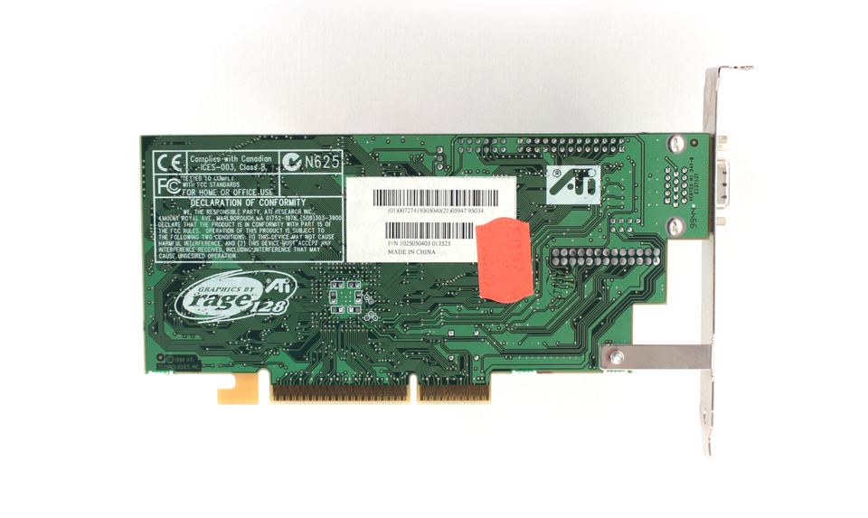 Rear view of ATI Rage 128 GL board