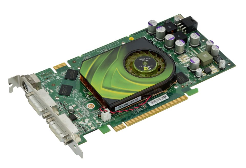 Representative Dell OEM GeForce 7900 GS PCIe board physical card, photographed from the front