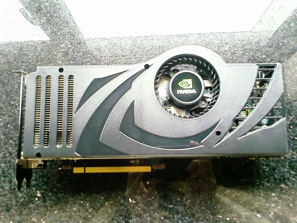 Representative NVIDIA GeForce 8800 Ultra PCIe board physical card, photographed from the front
