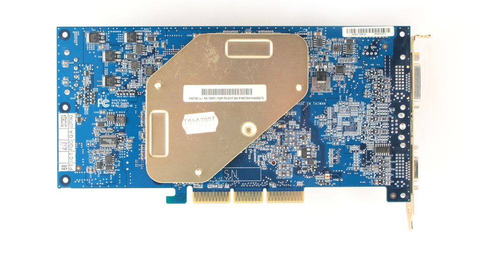 Rear view of nVidia GeForce FX5700 Ultra board