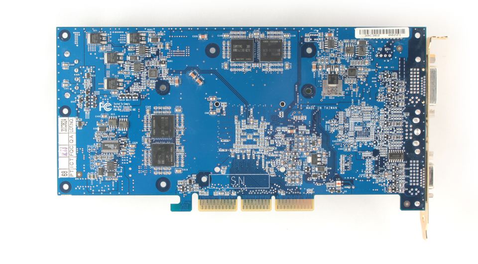 Exposed board of nVidia GeForce FX5700 Ultra board
