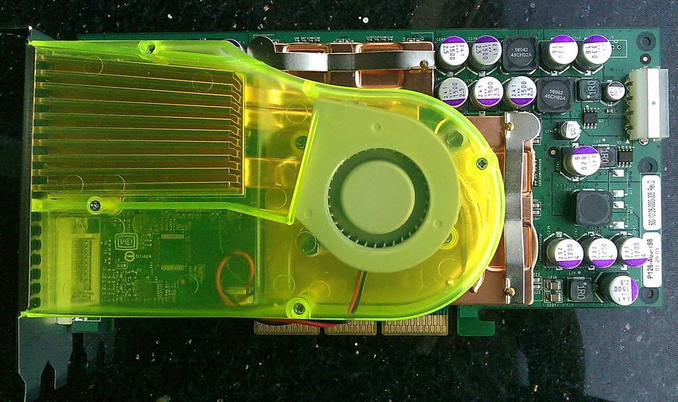 Representative NVIDIA GeForce FX 5800 Ultra engineering-sample AGP board physical card, photographed from the front