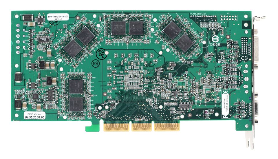 Exposed rear circuitry and memory of the museum-labeled engineering sample without the rear heatsink