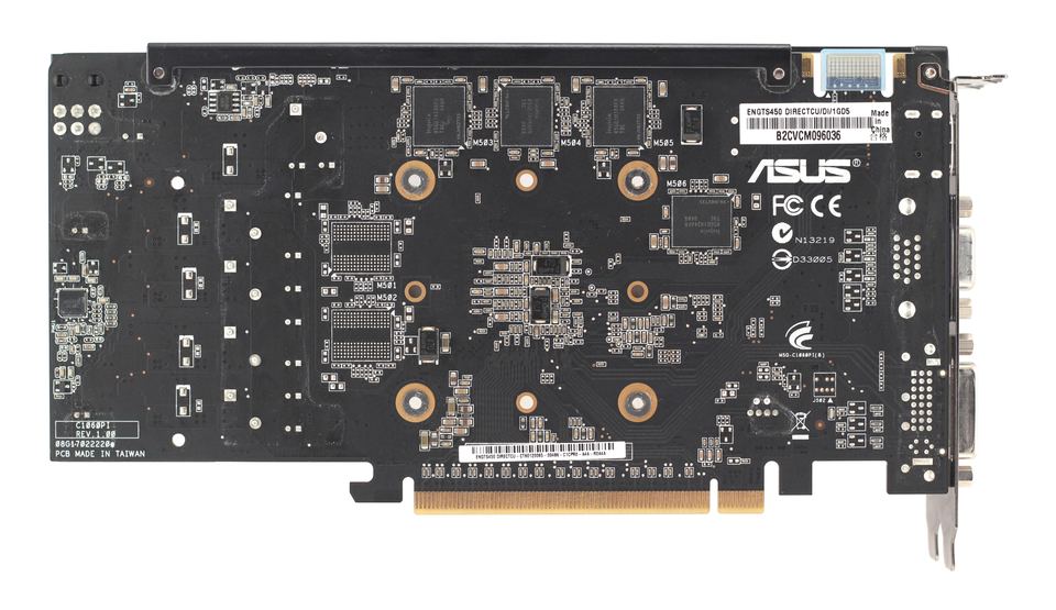 Rear view of nVidia GeForce GTS450 board