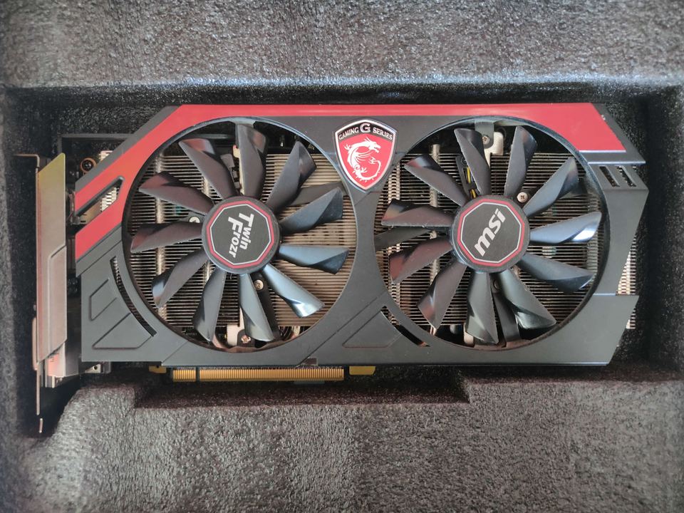Representative MSI GeForce GTX 970 Gaming board physical card, photographed from the front