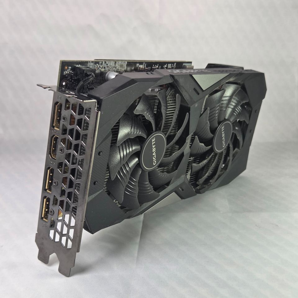 Representative Gigabyte GeForce RTX 2060 OC 6G Rev. 2.0 board physical card, photographed from the front