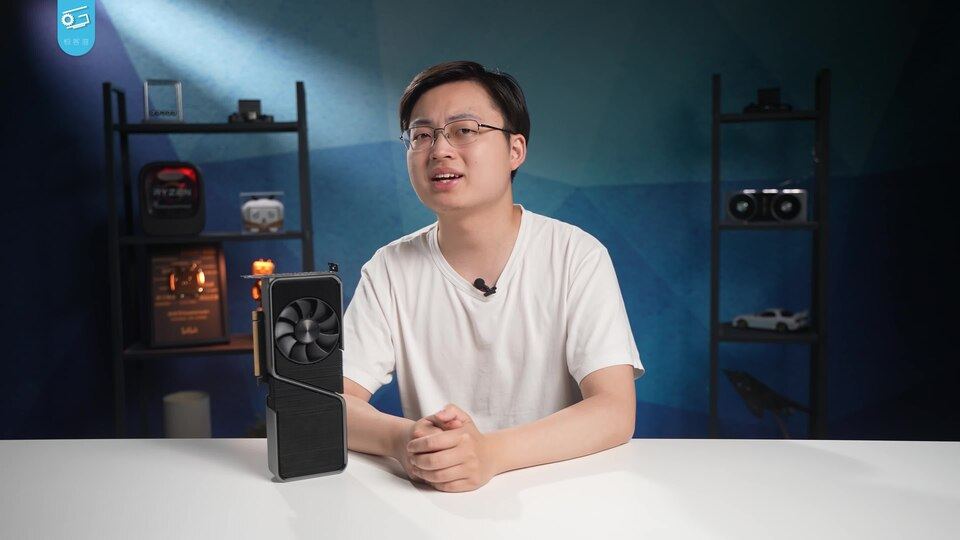 Representative GeForce RTX 3070 Ti in a review frame physical card, photographed from the front