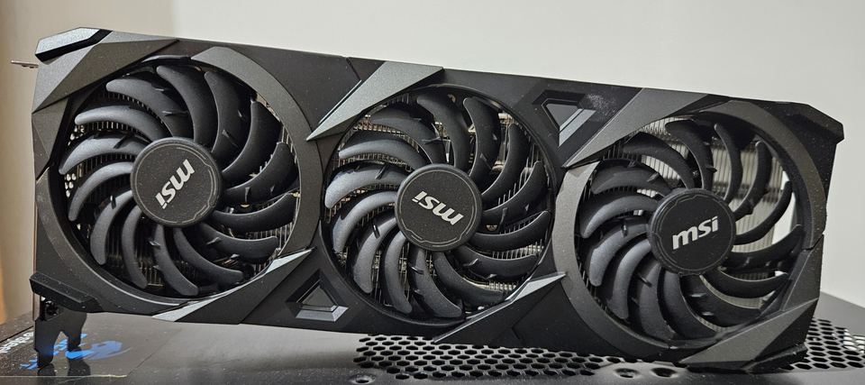 Representative MSI GeForce RTX 3070 Ventus 3X OC board physical card, photographed from the front