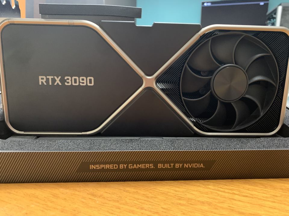Representative NVIDIA GeForce RTX 3090 Founders Edition board physical card, photographed from the front