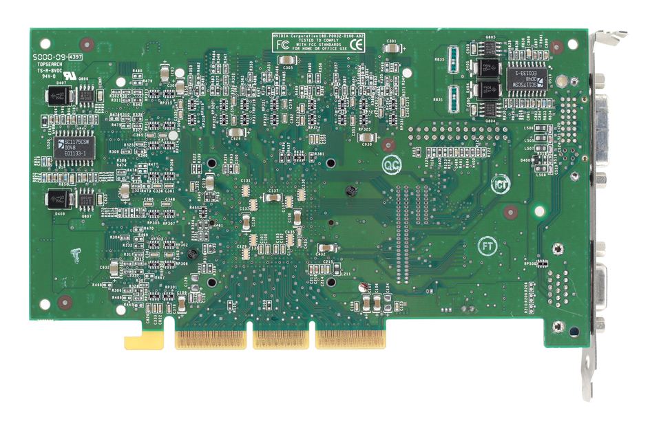 Rear view of nVidia GeForce 2 Ultra board