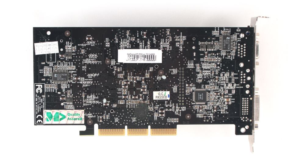 Rear view of nVidia GeForce 3 Ti 500 board