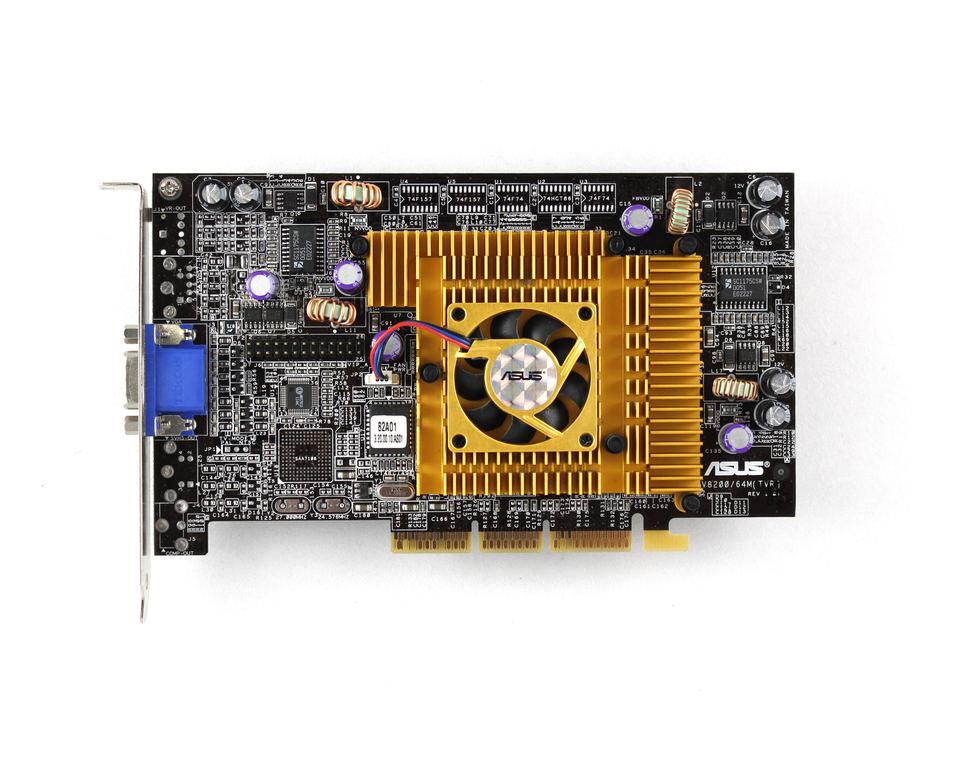Representative nVidia GeForce 3 board physical card, photographed from the front