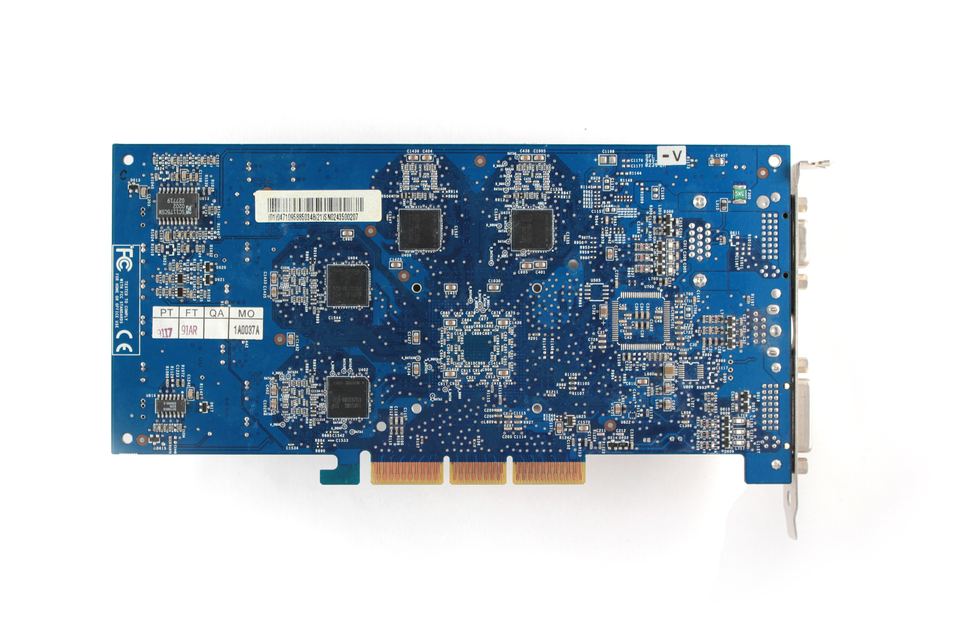 Rear view of nVidia GeForce 4 Ti 4600 board