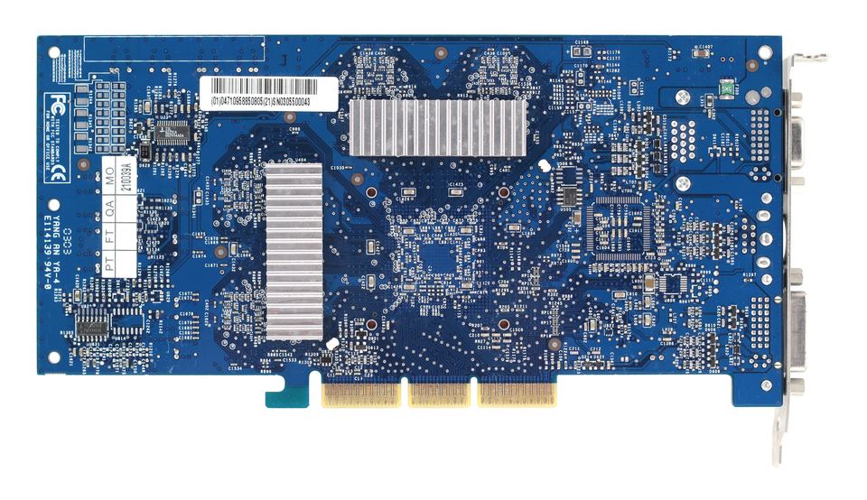 Rear view of nVidia GeForce 4 Ti 4800 board