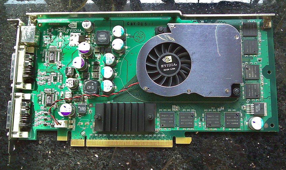 Representative NVIDIA Quadro FX 1300 PCIe board physical card, photographed from the front