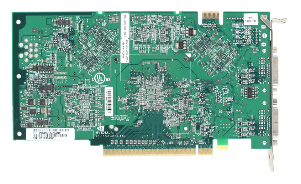 Rear view of nVidia Quadro FX1400 board