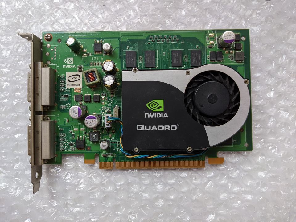 Representative NVIDIA Quadro FX 1700 PCIe board physical card, photographed from the front