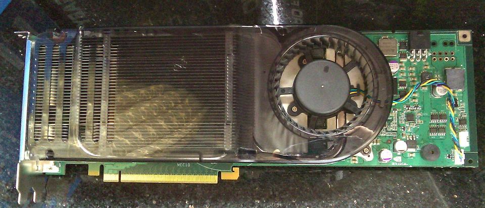 Representative Unbranded OEM Quadro FX 5600 PCIe board physical card, photographed from the front