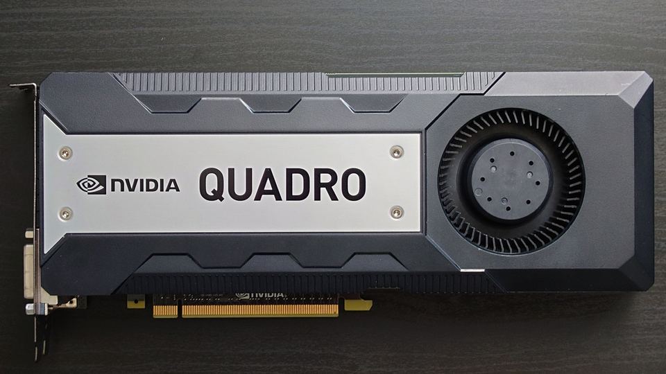 Representative NVIDIA Quadro K6000 workstation board physical card, photographed from the front